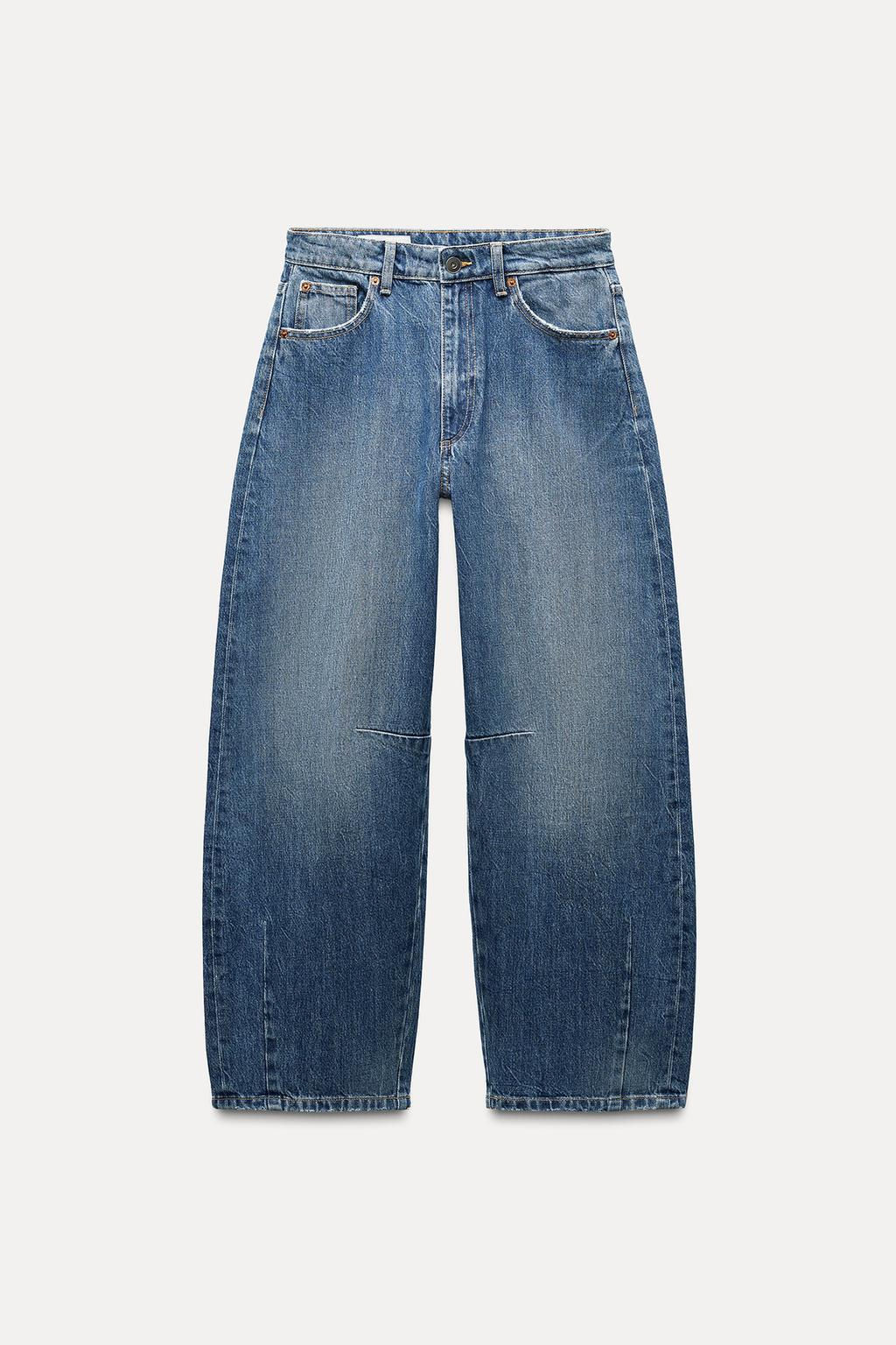 TRF BAGGY BALLOON MID-WAIST JEANS - Zara фото 5