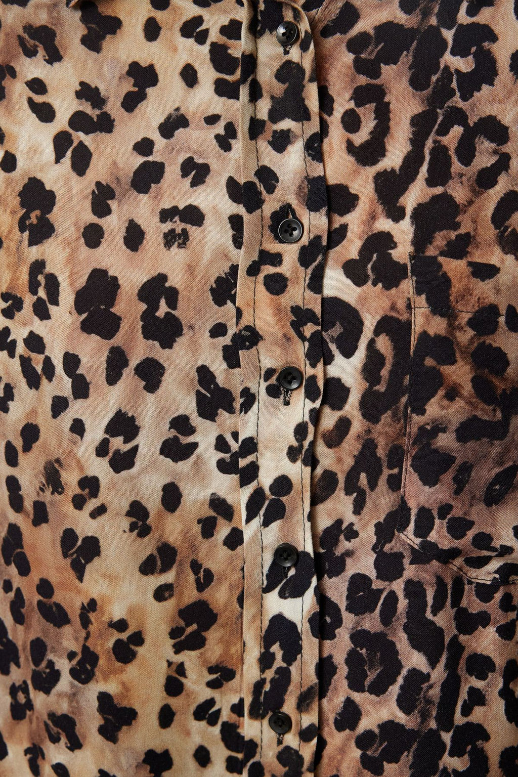 TRENDYOLMILLA Kahverengi Leopar Animal Desenli Oversize Dokuma Genis Kal?p Gomlek TWOAW25GO00050  фото 4