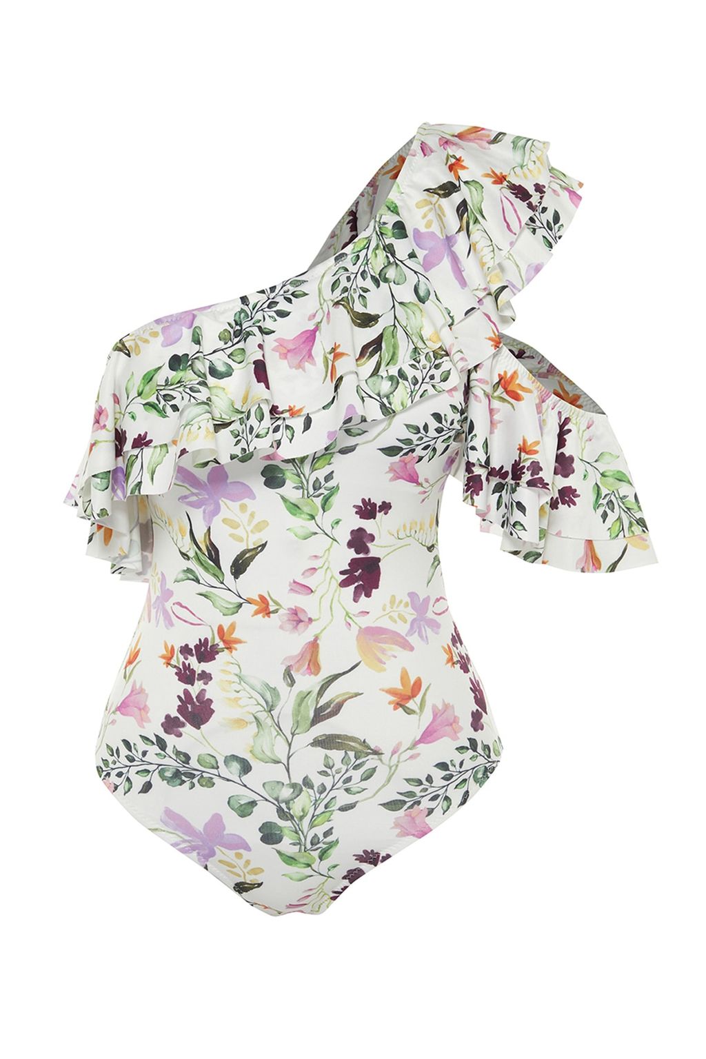 Cicek Desenli Tek Omuz Volanl? Normal Paca Mayo TBESS23MA00027