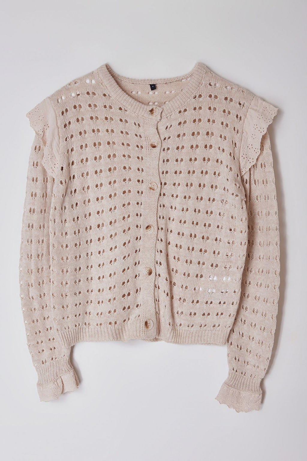 TRENDYOLMILLA Ekru Dantel Detayl? Ajurlu/Delikli Triko H?rka TWOAW25HI00293  фото 6