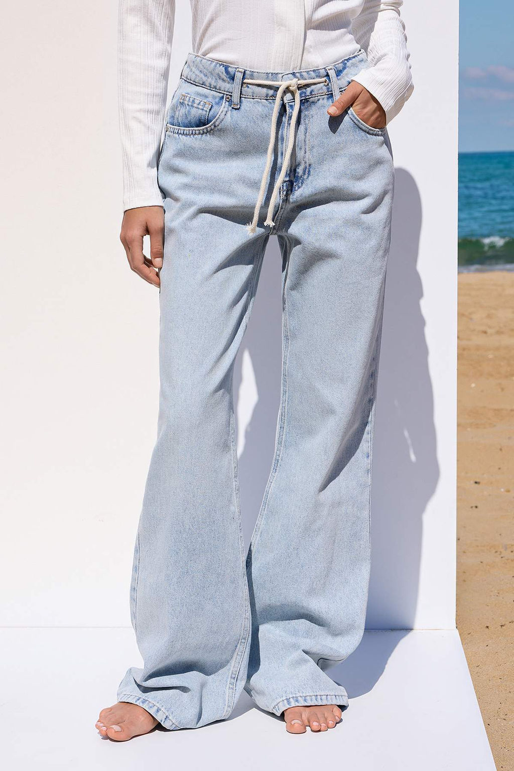 More Sustainable Mavi Rejeneratif Pamuk Beli Baglamal? Normal Bel Wide Leg Jeans TWOAW26JE00226 - Trendyolmilla фото 3