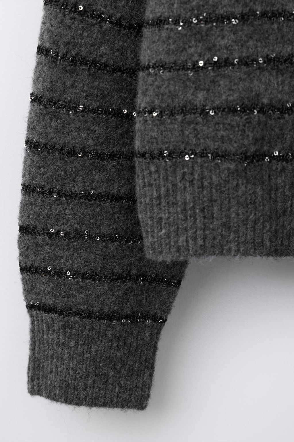 STRIPED SEQUIN KNIT SWEATER - Zara фото 4