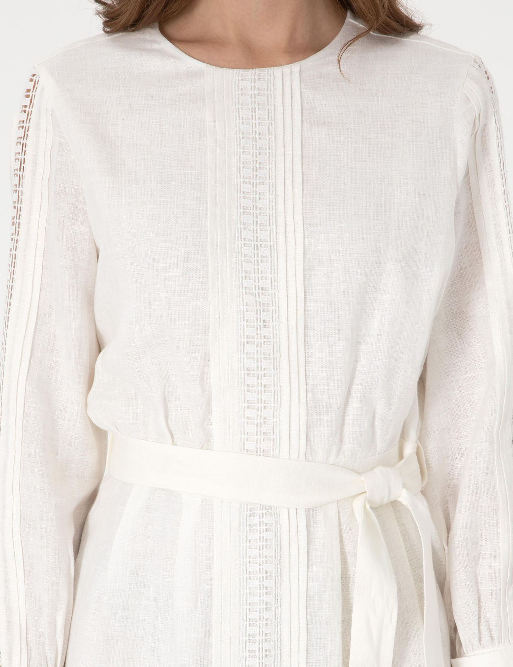 Beyaz Regular Fit Dokuma Elbise - Pierre cardin фото 5