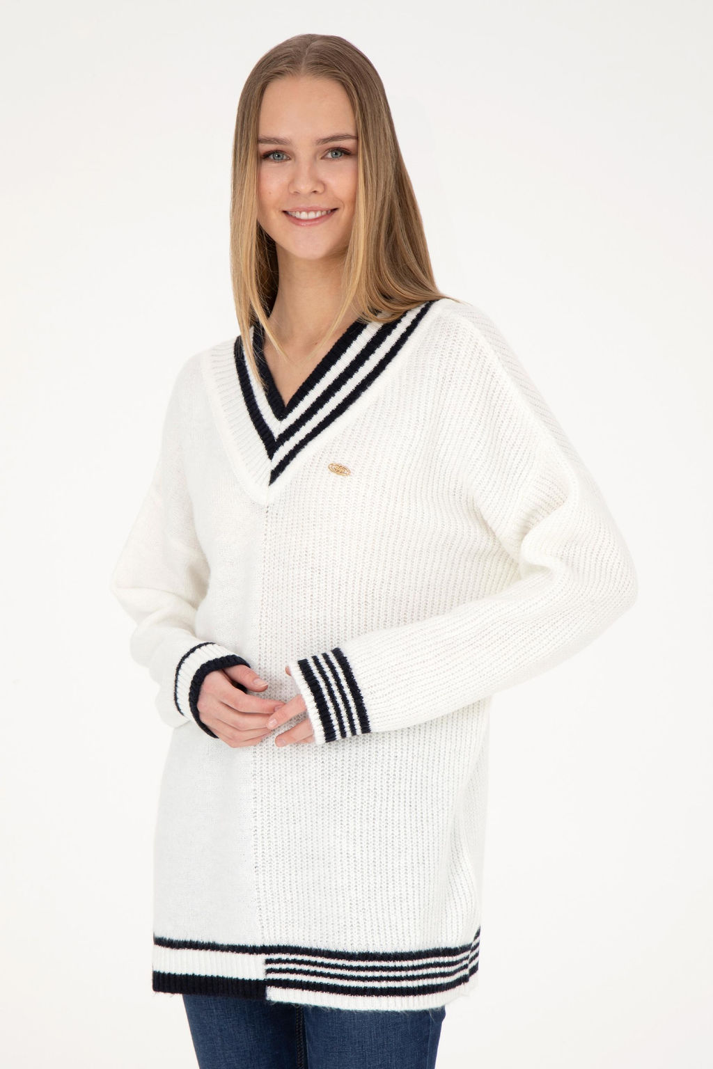 Женский кремовый свитер - U.s. polo assn фото 9