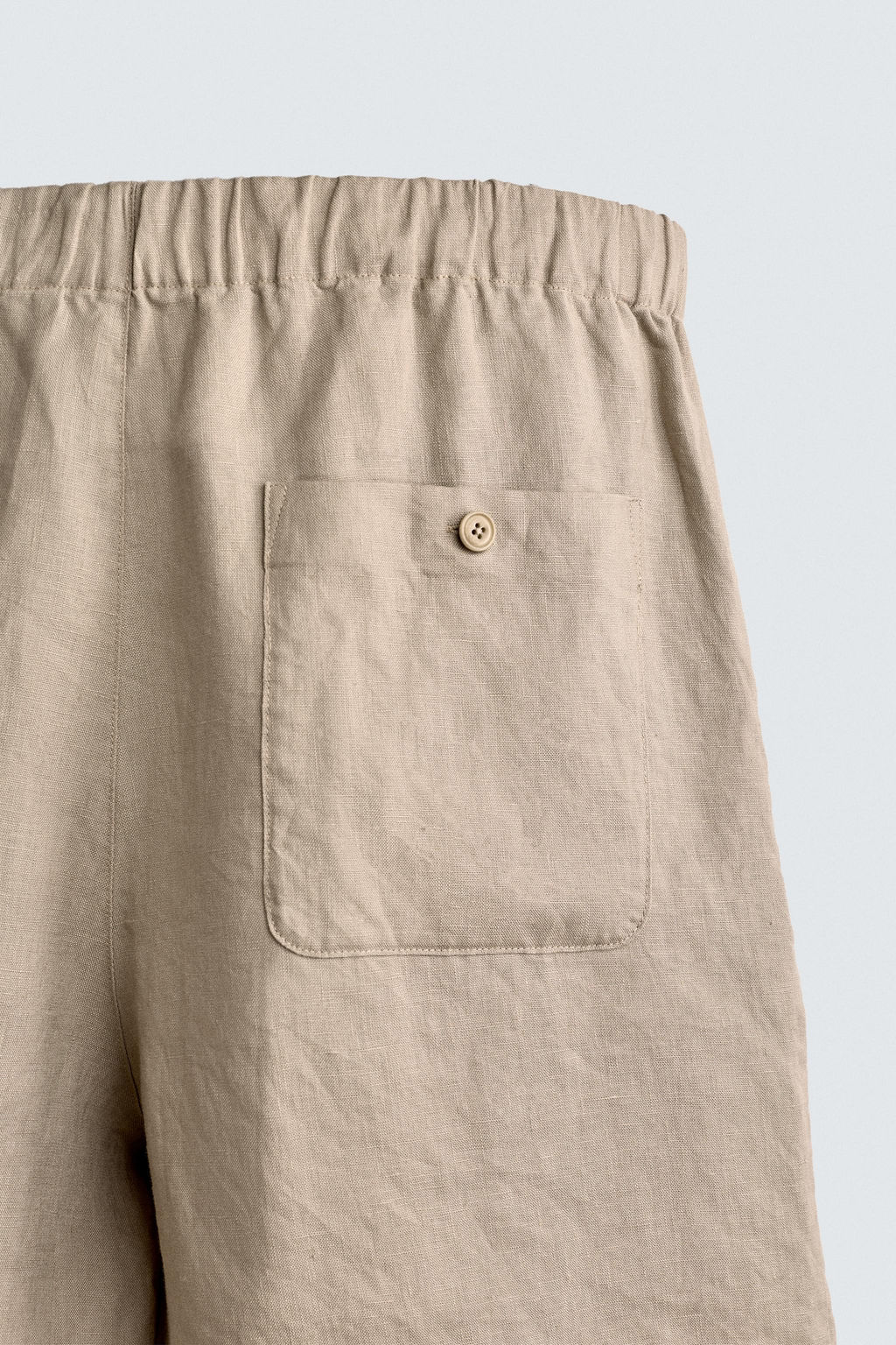 BERMUDA RELAXED FIT 100% LINO / Gris topo