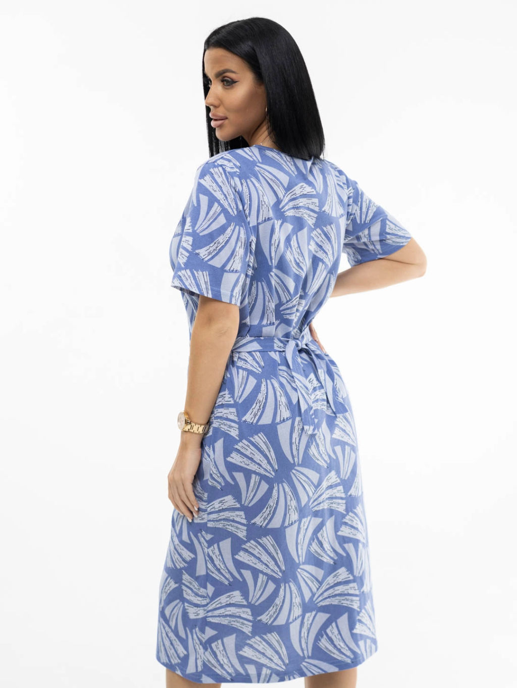 Халат женский, цвет голубой