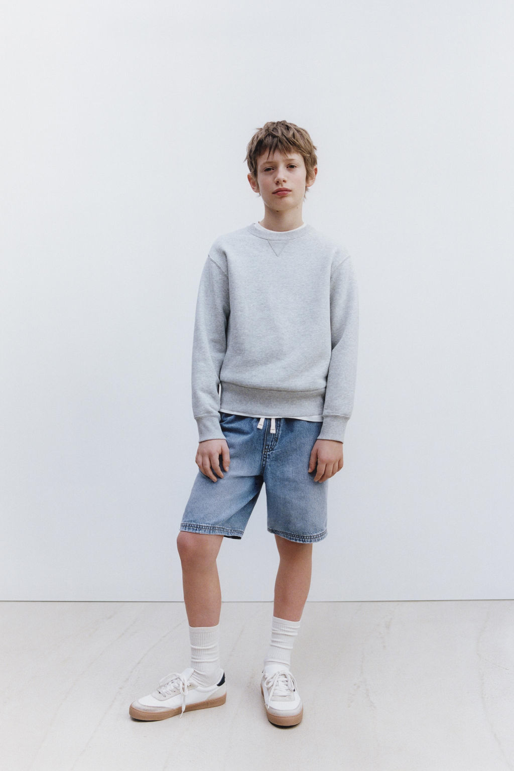 LOOSE FIT DENIM BERMUDA SHORTS - Zara фото 6