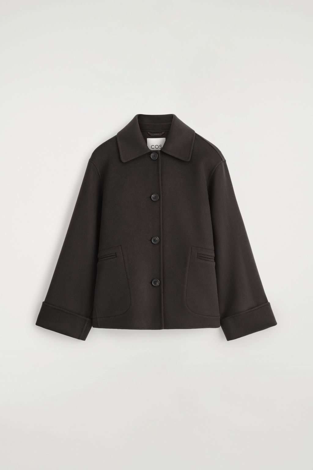 CHAQUETA CORTA DE LANA DE DOBLE FAZ