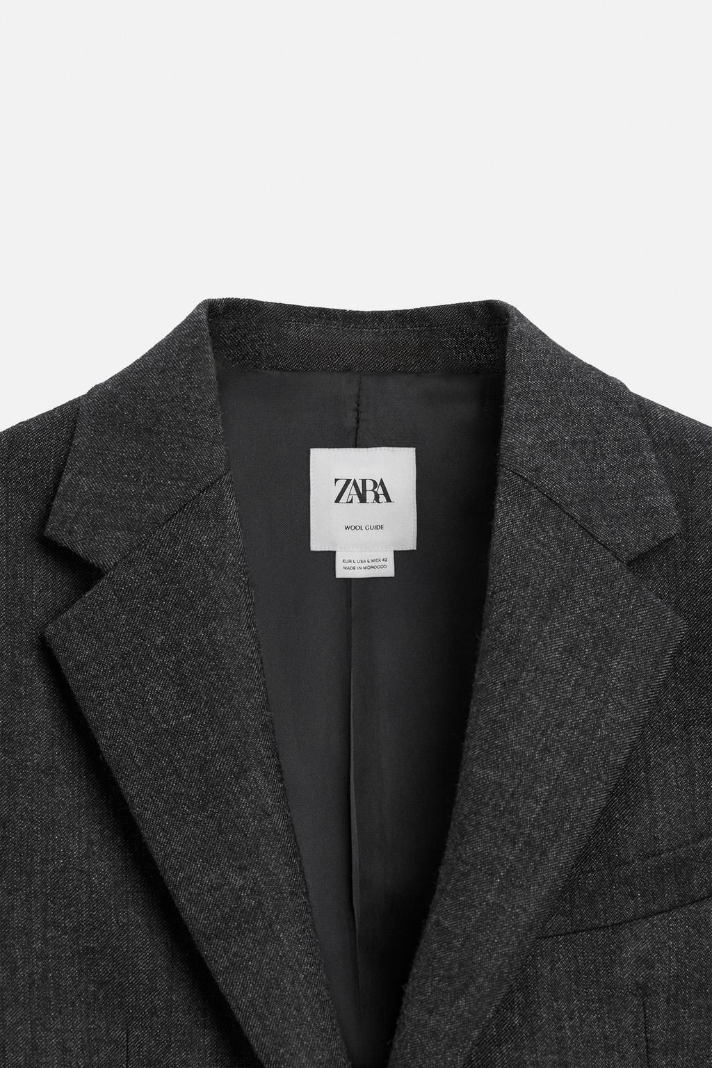 WOOL TWILL SUIT BLAZER - Zara фото 8
