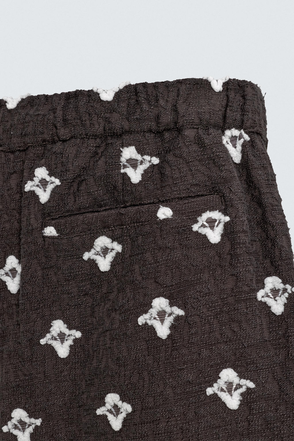 BERMUDA RELAXED FIT JACQUARD TEXTURA / Marr?n / Topo - Zara фото 9