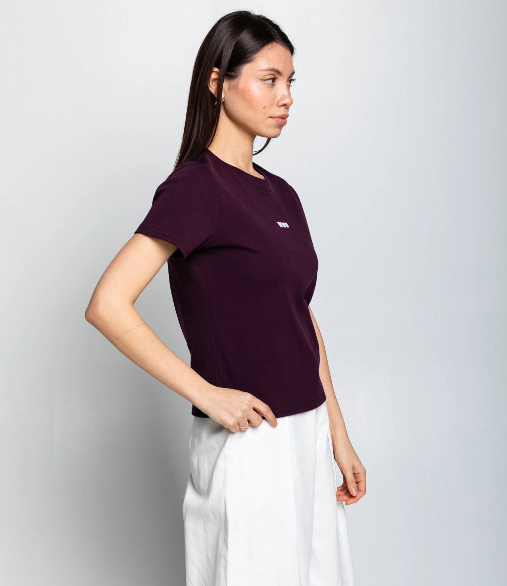 Футболка #КТ230, тёмно-фиолетовый - Dommod фото 2