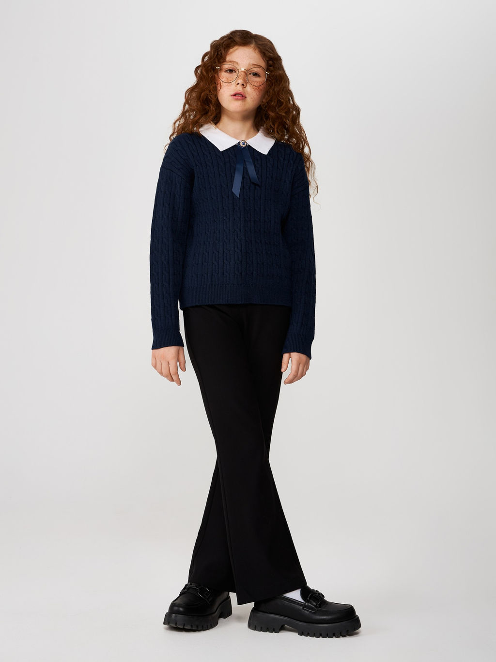 ACOOLA / Джемпер детский для девочек Sandra темно-синий фото 2