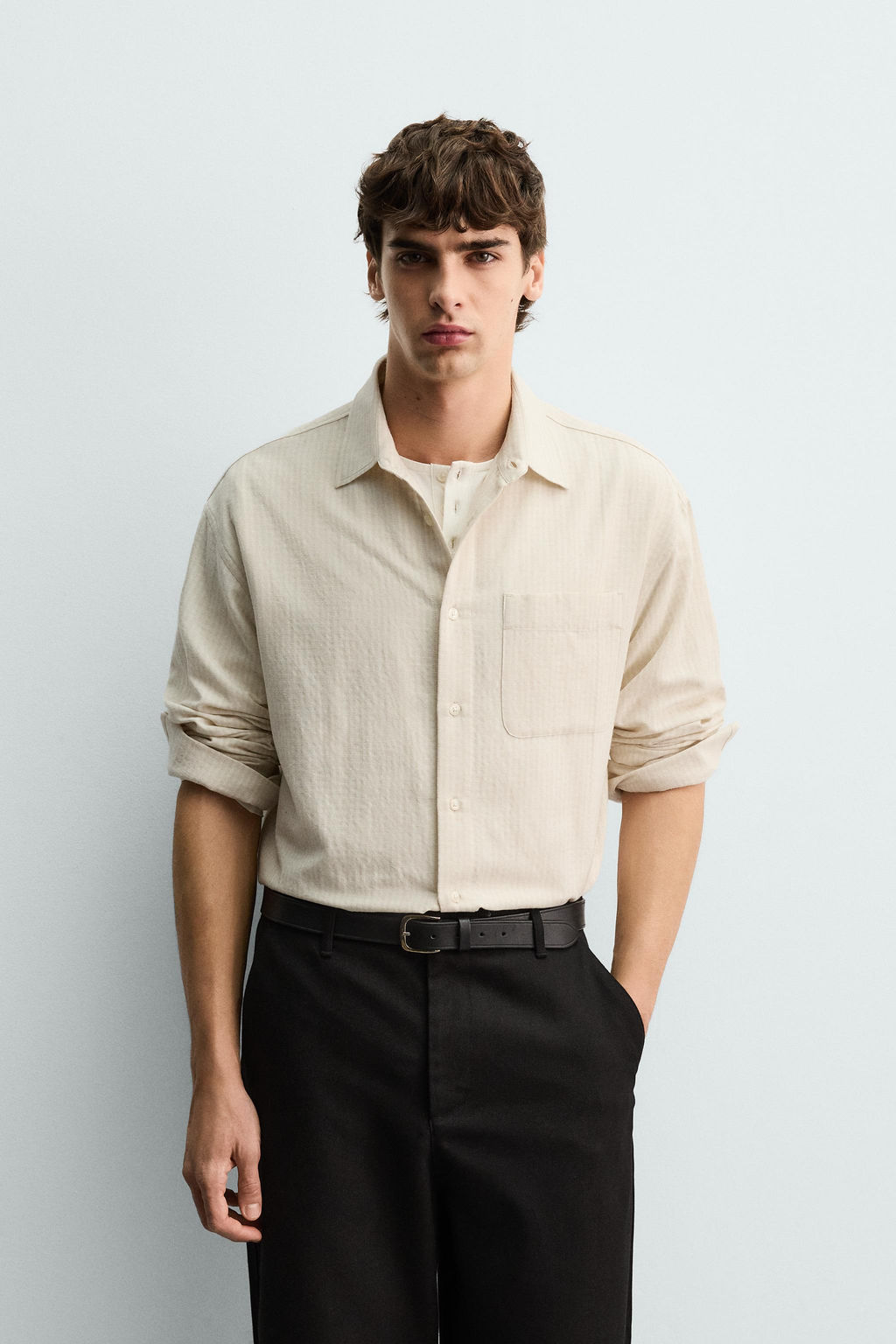 RELAXED FIT CHECK SHIRT - Zara фото 10