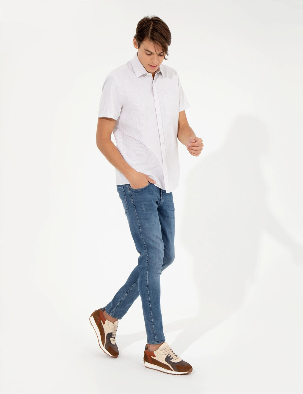 Bej Regular Fit K_sa Kollu G_mlek - Pierre cardin фото 2