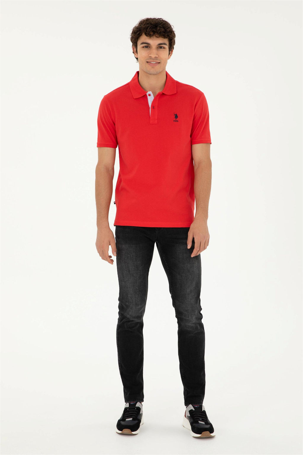 U. S. Polo Assn / Мужская красная базовая футболка - U.s. polo assn фото 4