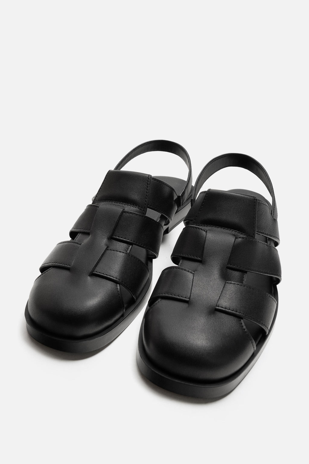 LEATHER CAGE SANDALS - Zara фото 2