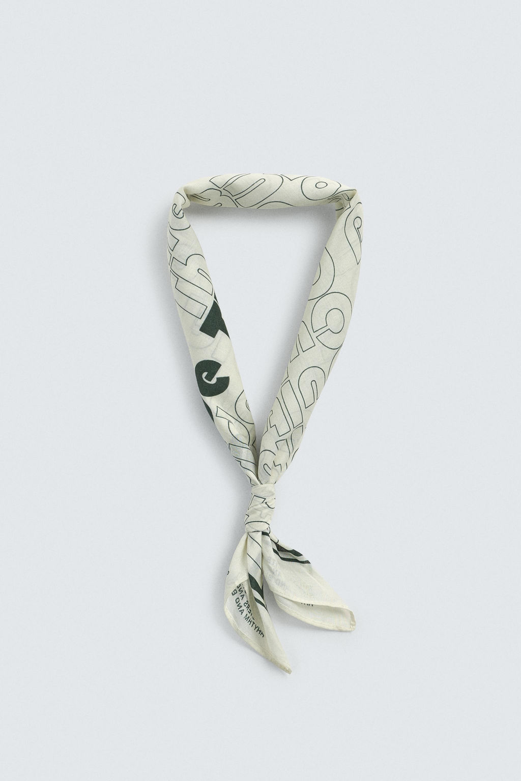 BANDANA ESTAMPADOS TEXTOS / Beige - Zara фото 2