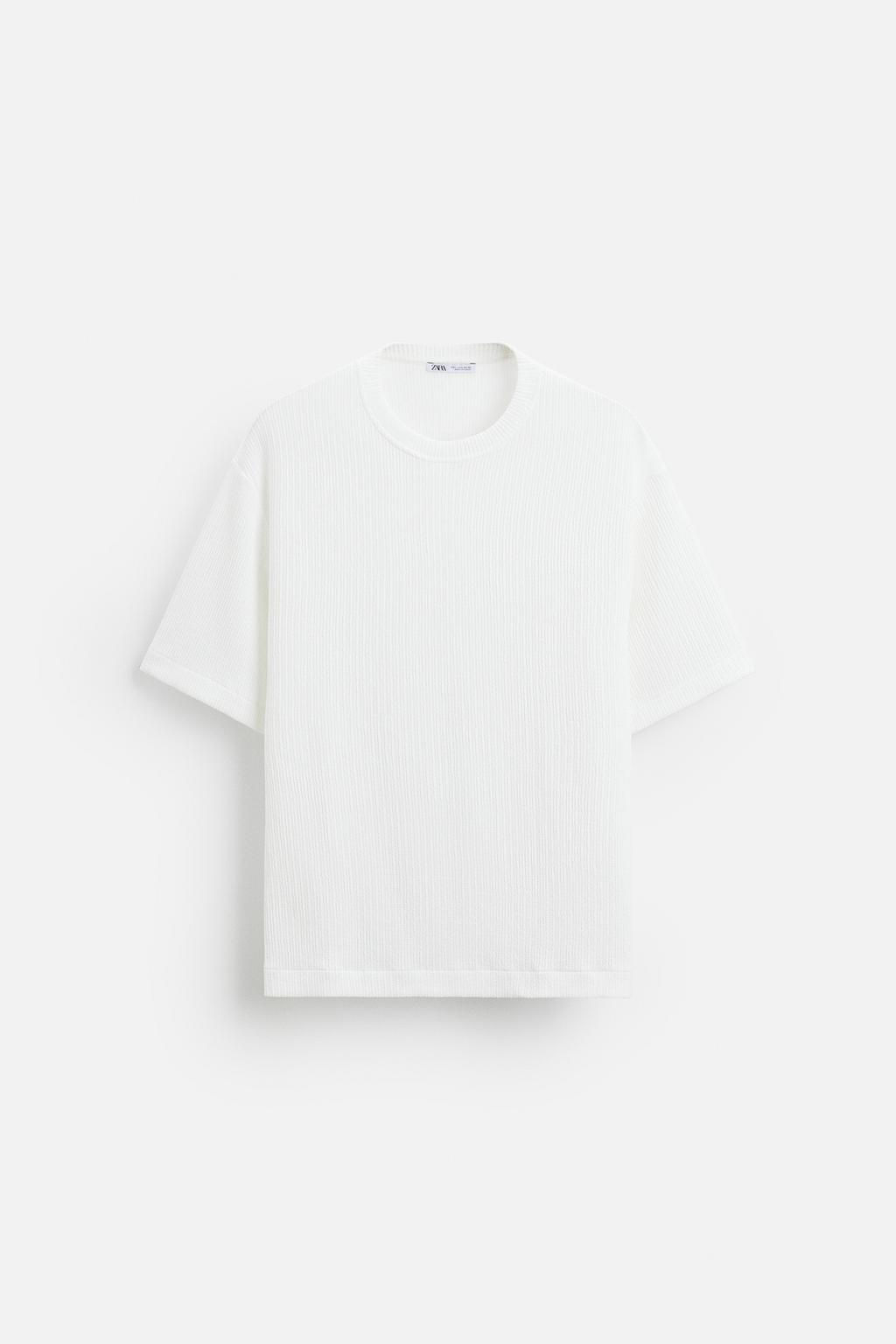 TEXTURED JACQUARD T-SHIRT - Zara фото 14