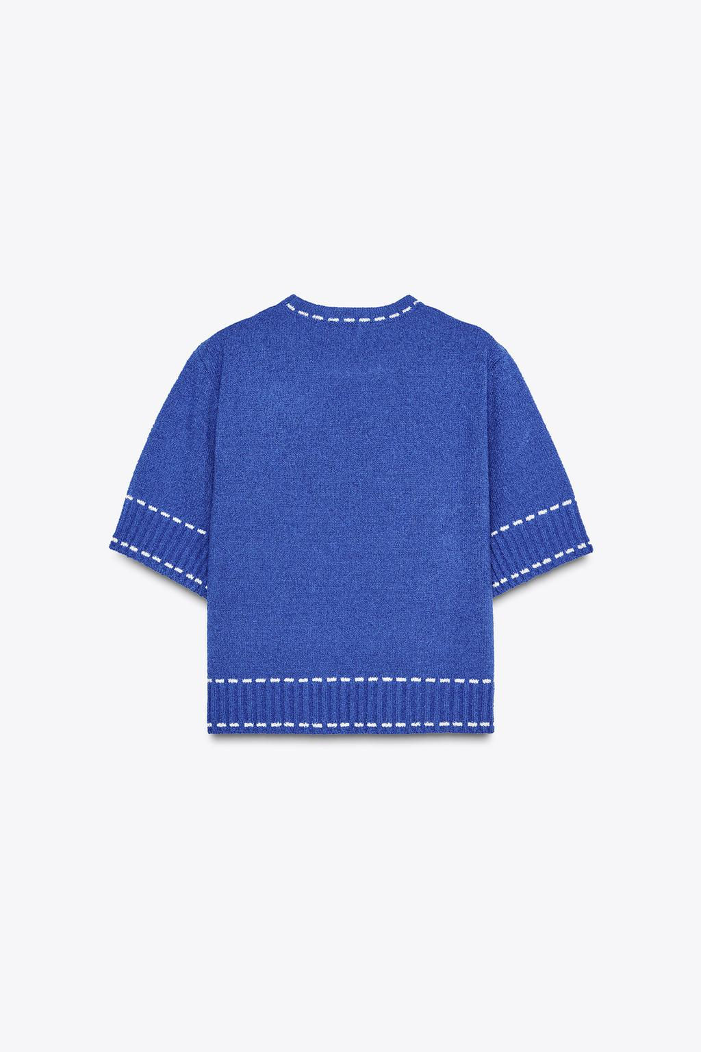 TOP WITH TOPSTITCHING - Zara фото 6