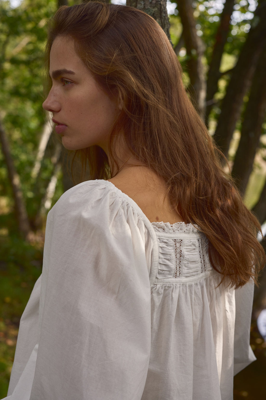 Blusa de algod?n con ribetes de encaje - H&m фото 4