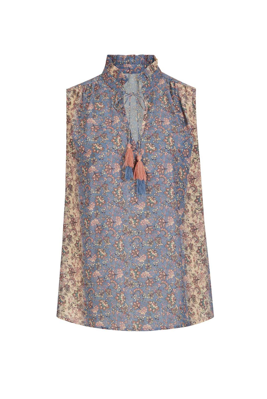 Топ, сине-бежевый - Linea tesini фото 2