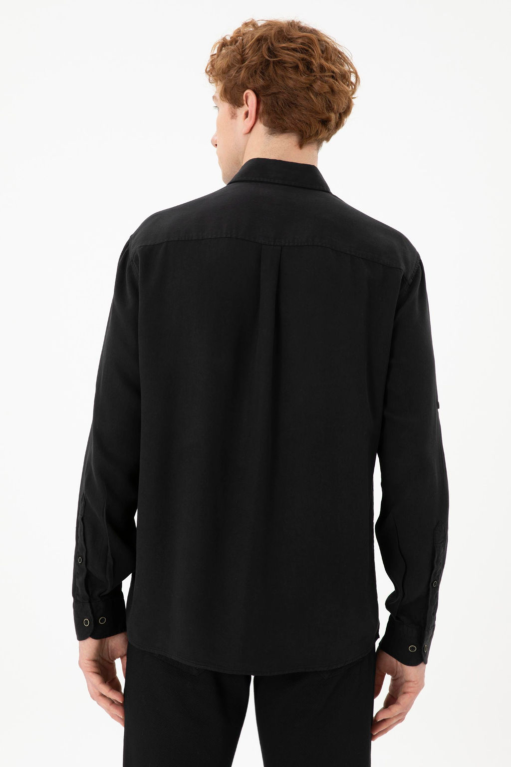 Мужская черная рубашка с длинным рукавом - U.s. polo assn фото 5