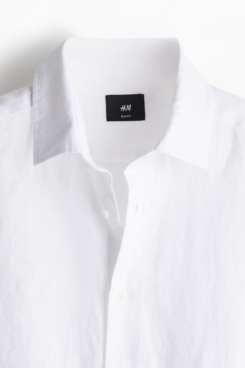 Camisa de lino Slim Fit - H&m фото 8