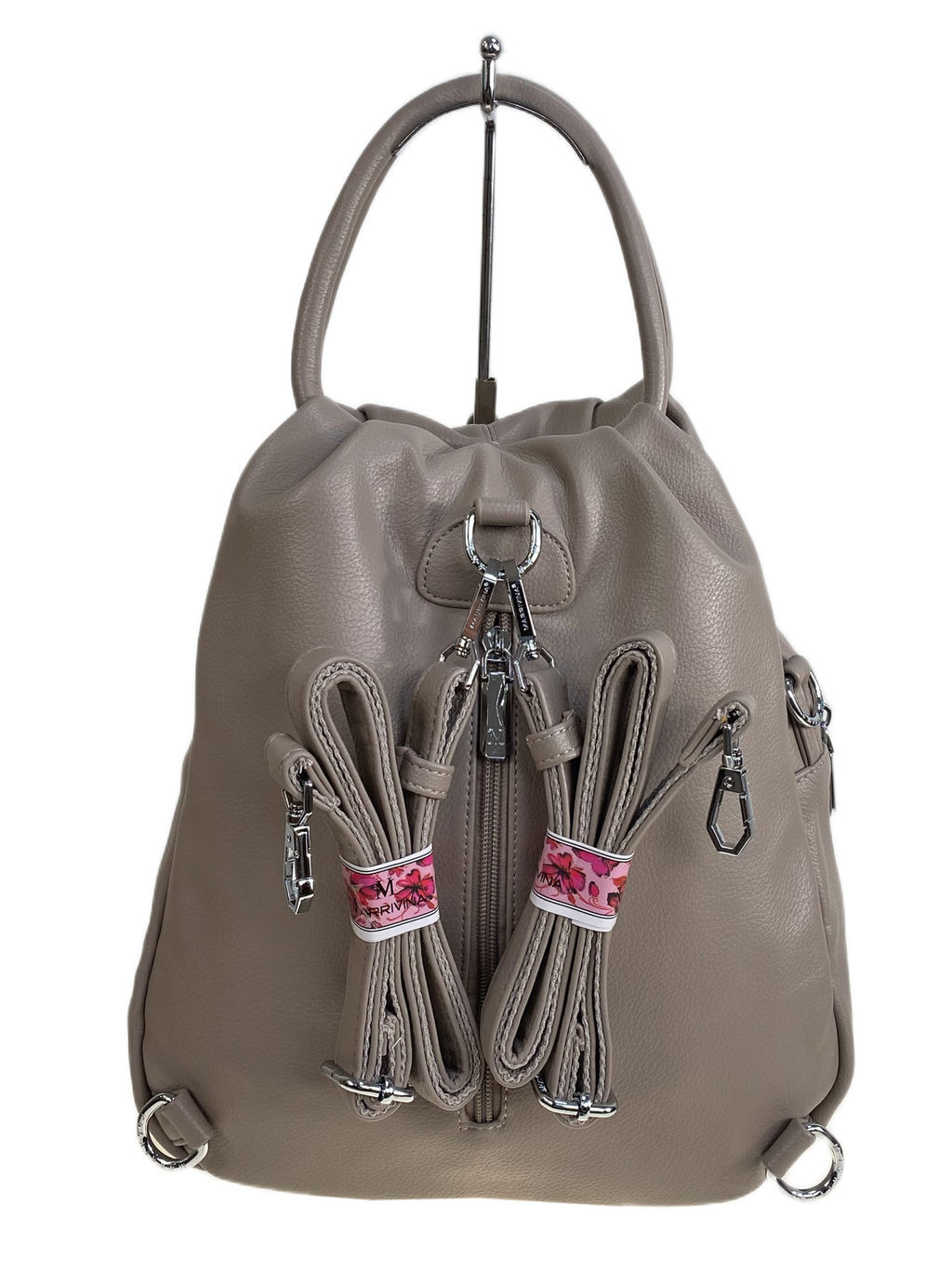 Женская сумка-рюкзак из искусственной кожи, цвет бежевый - Greta фото 2