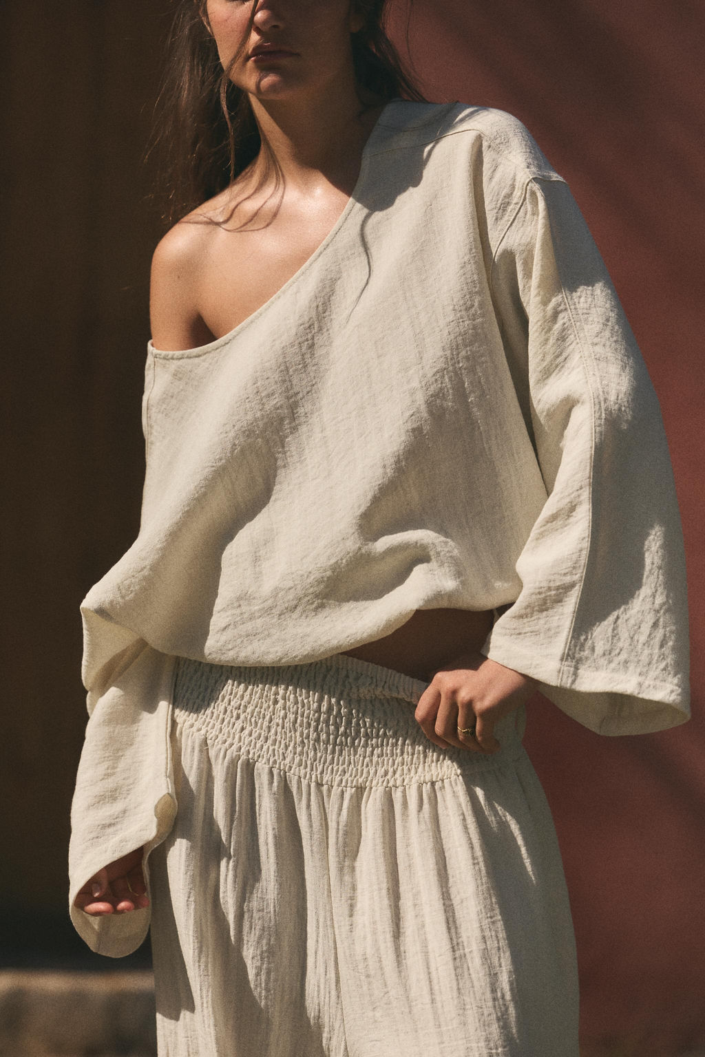 CAMISA CAPA CUADROS / Beige - Zara фото 9