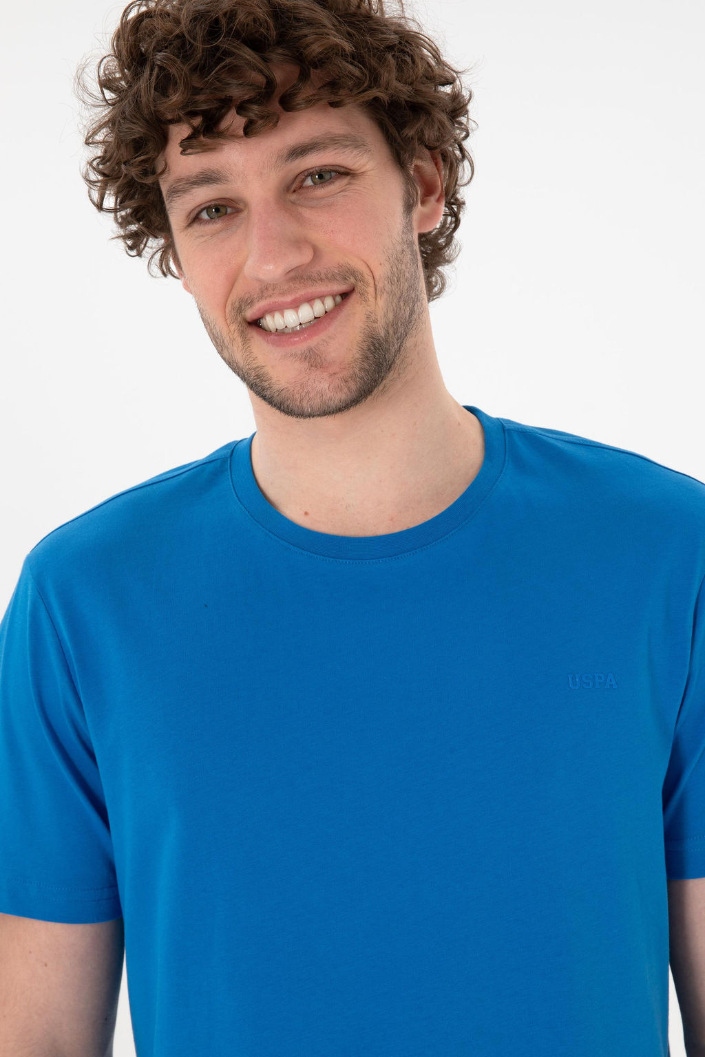 Erkek Regular Fit Bisiklet Yaka Kobalt Mavi Basic Ti__rt Sepette S_rpriz _ndirim - U.s. polo assn фото 3