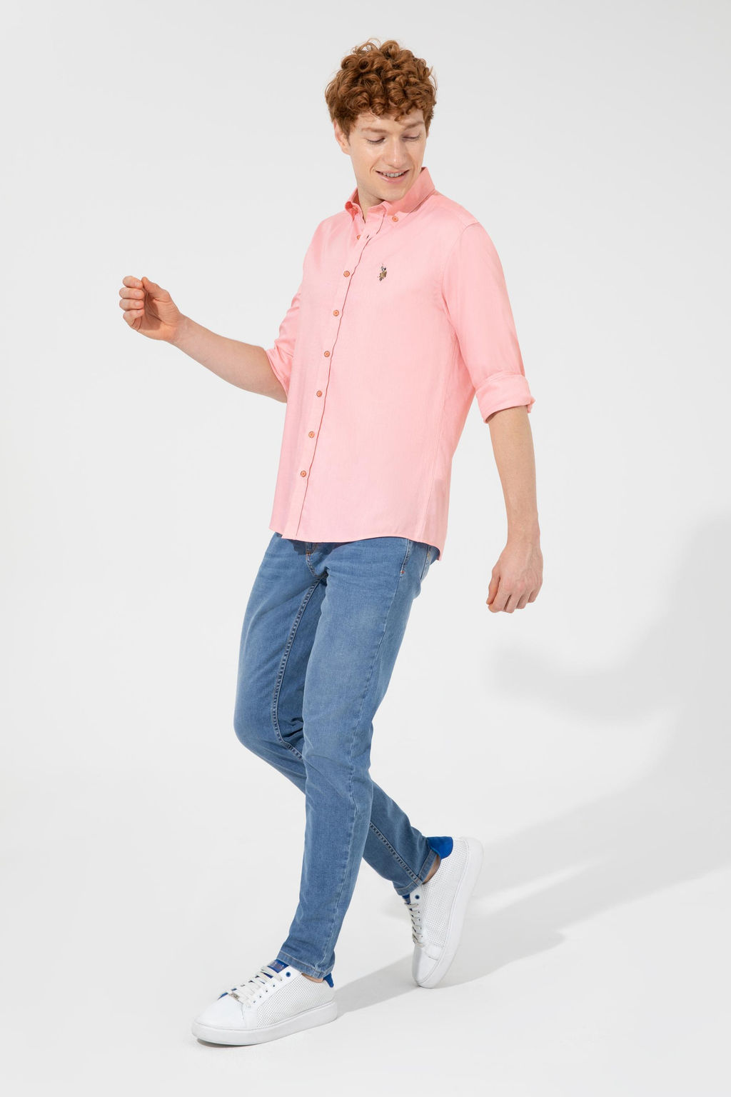 Мужской лосось скидка скидки с длинным рубашкой в корзине - U.s. polo assn фото 10