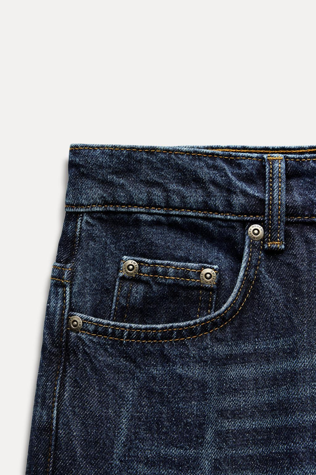 ZW COLLECTION STRAIGHT-LEG MID-RISE JEANS - Zara фото 8