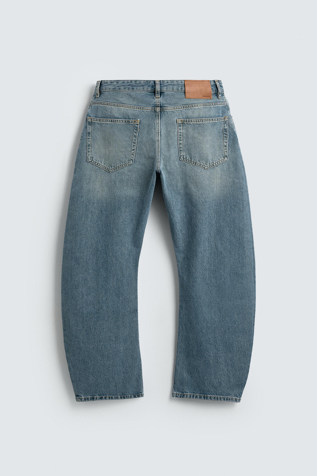 JEANS RELAXED BARREL FIT / Azul / Verde - Zara фото 2