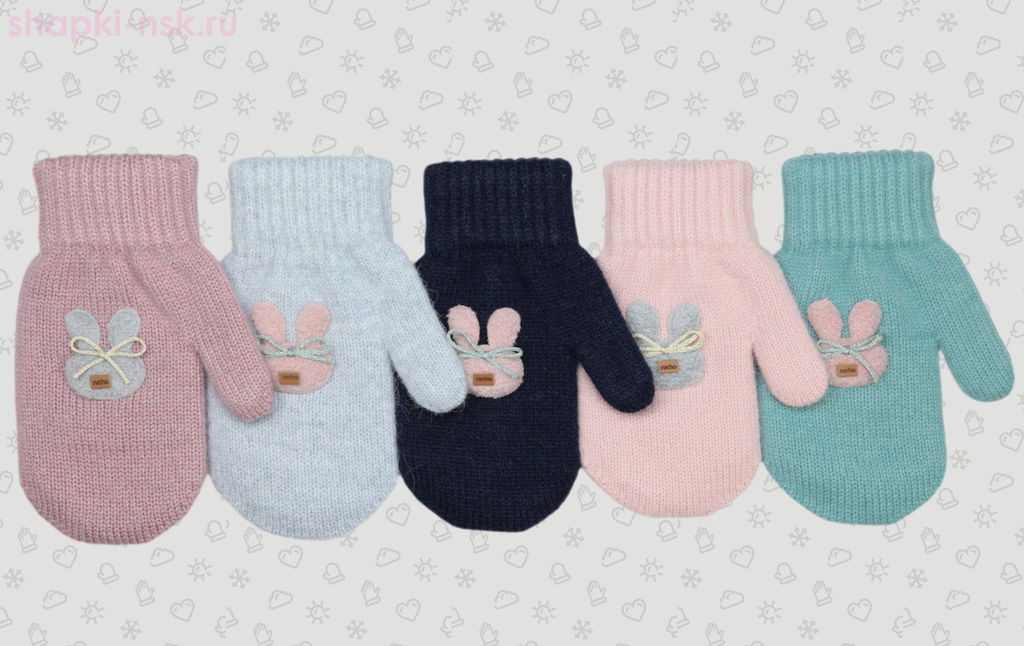 366-TM шерсть (15 р-р/7-8 лет) Варежки - Теплыши фото 2