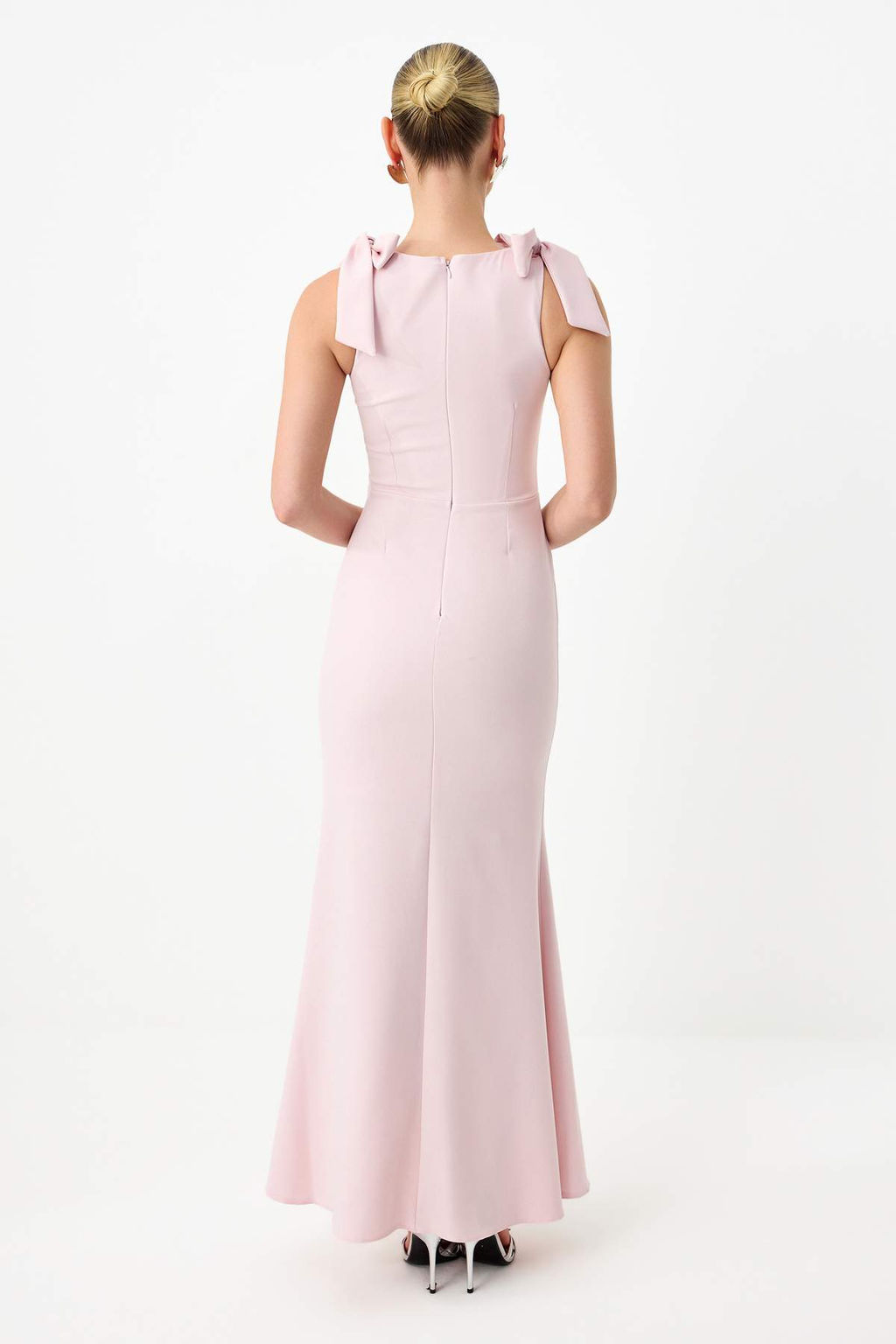 Ac?k Pembe Duz Dokuma Finike Maxi Abiye & Mezuniyet Elbisesi - Trendyolmilla фото 4