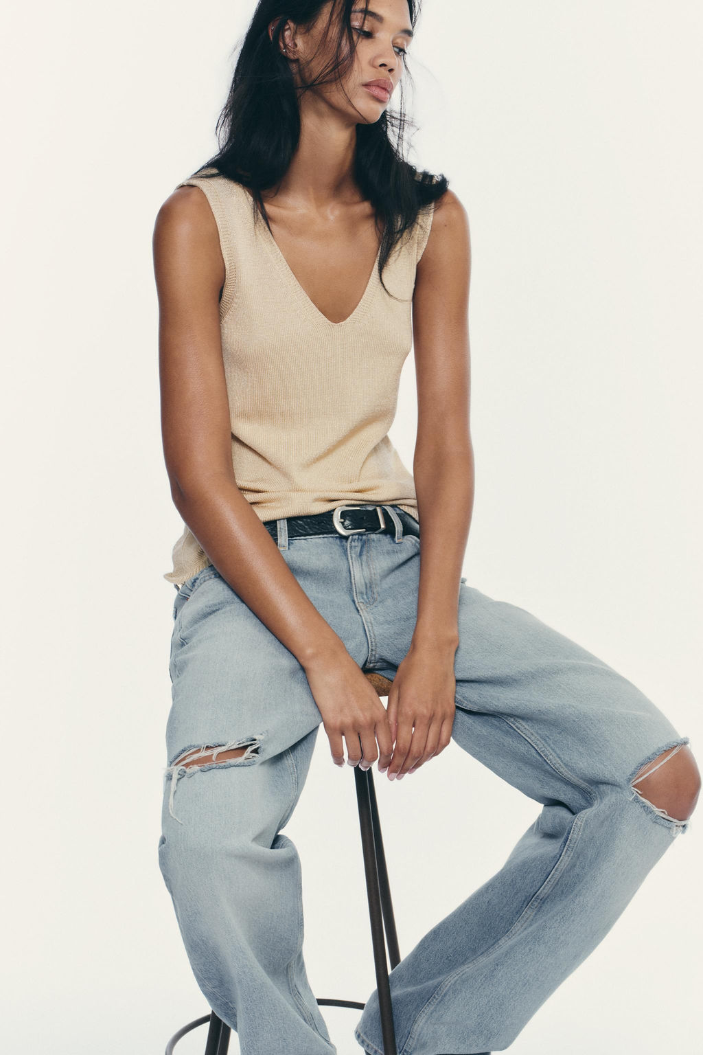 SLEEVELESS KNIT TOP - Zara фото 3