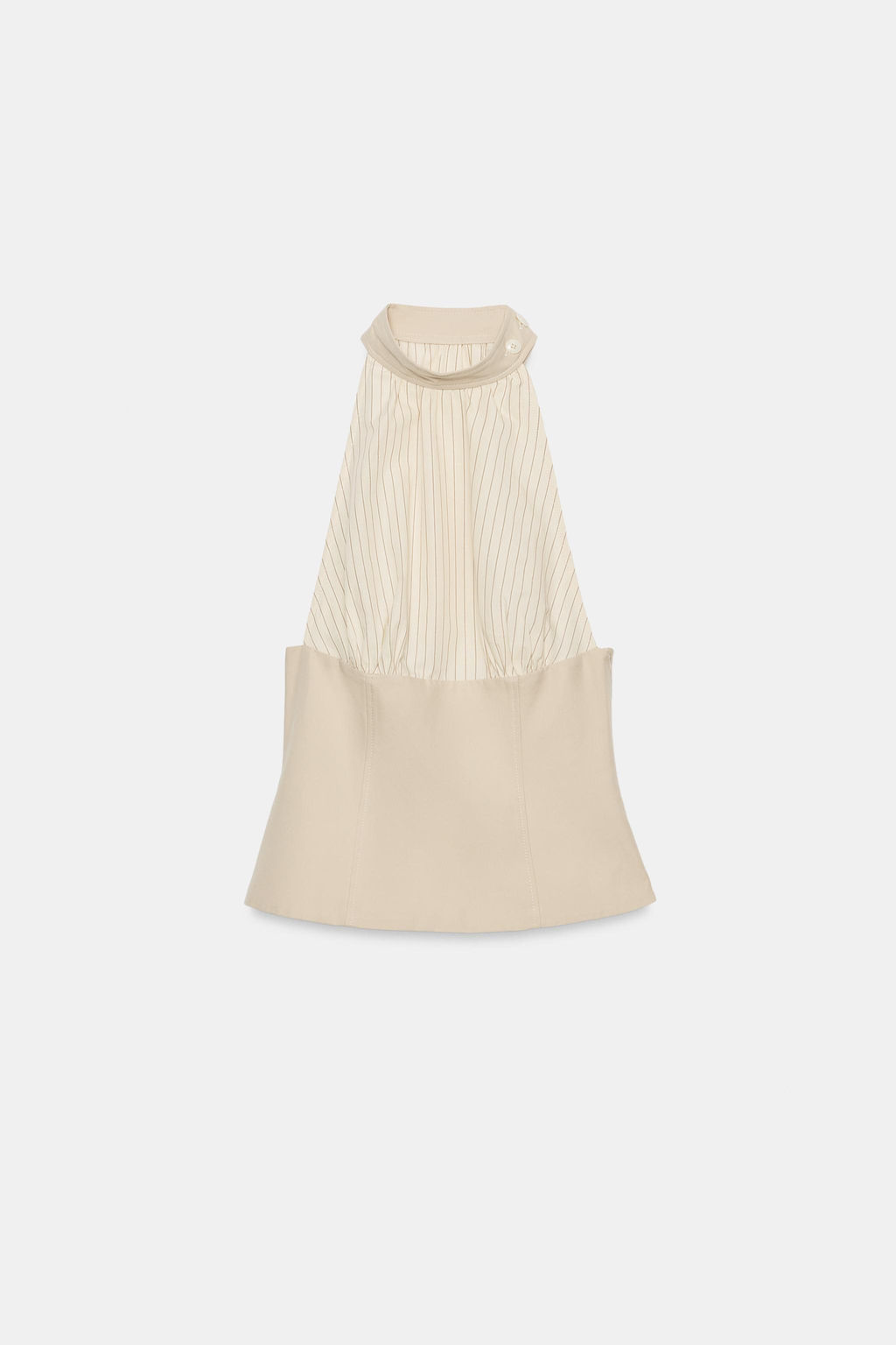 TOP HALTER COMBINADO BOTONES / Beige - Zara фото 7