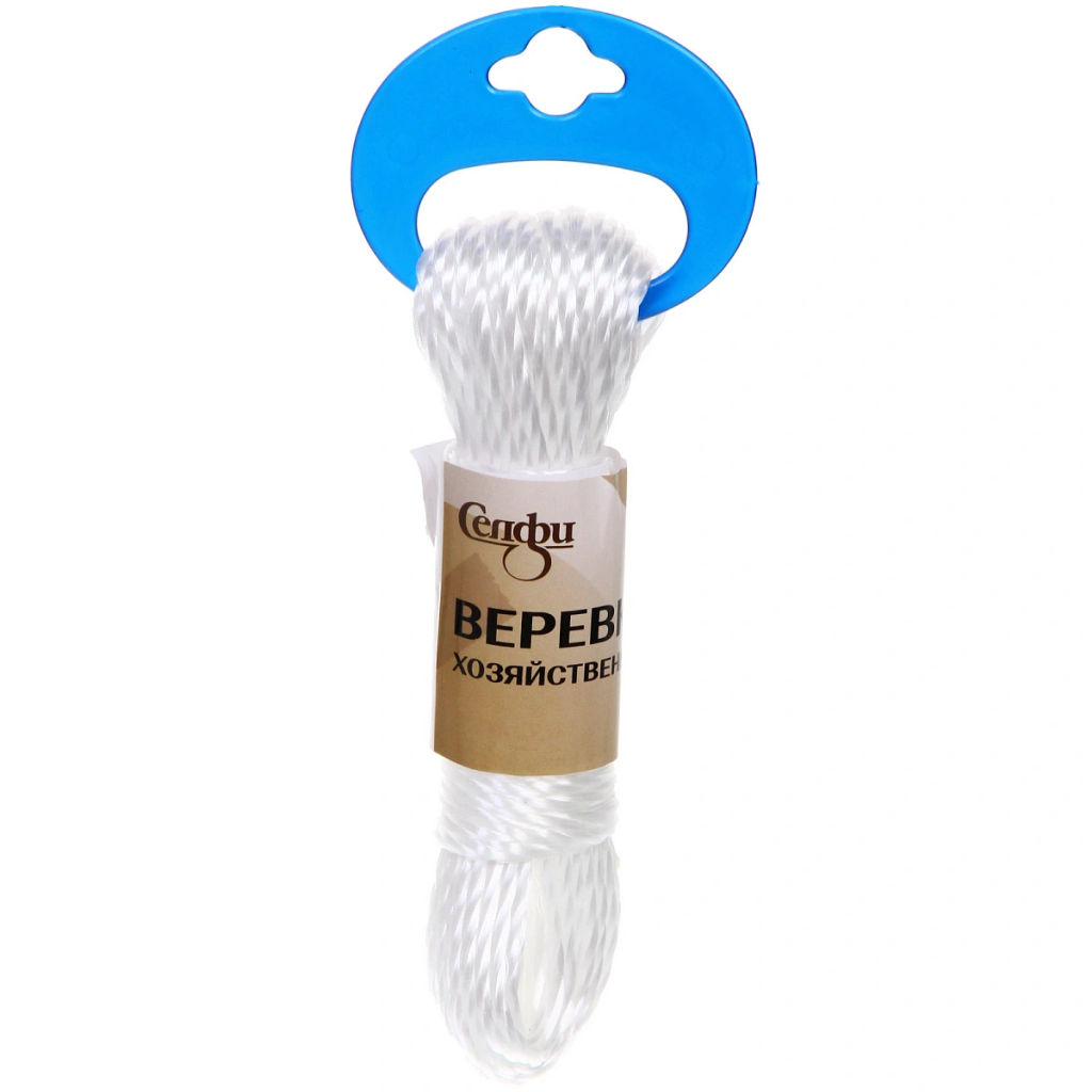 Цена за 12 шт. Веревка хозяйственная Селфи, 3 мм, 15 м, микс