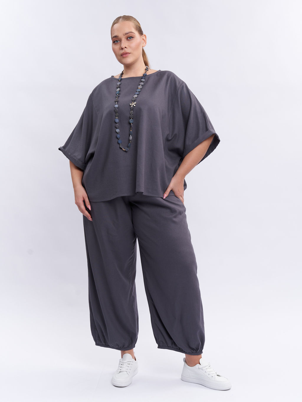 Блузка льняная TBL06252GRY23 - Артесса фото 2