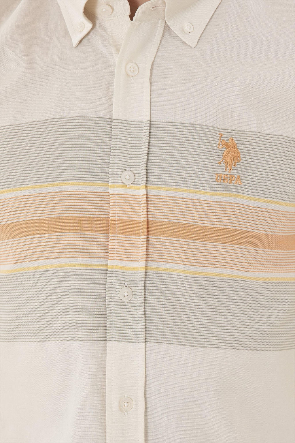 Мужская пудровая рубашка с длинным рукавом - U.s. polo assn фото 7