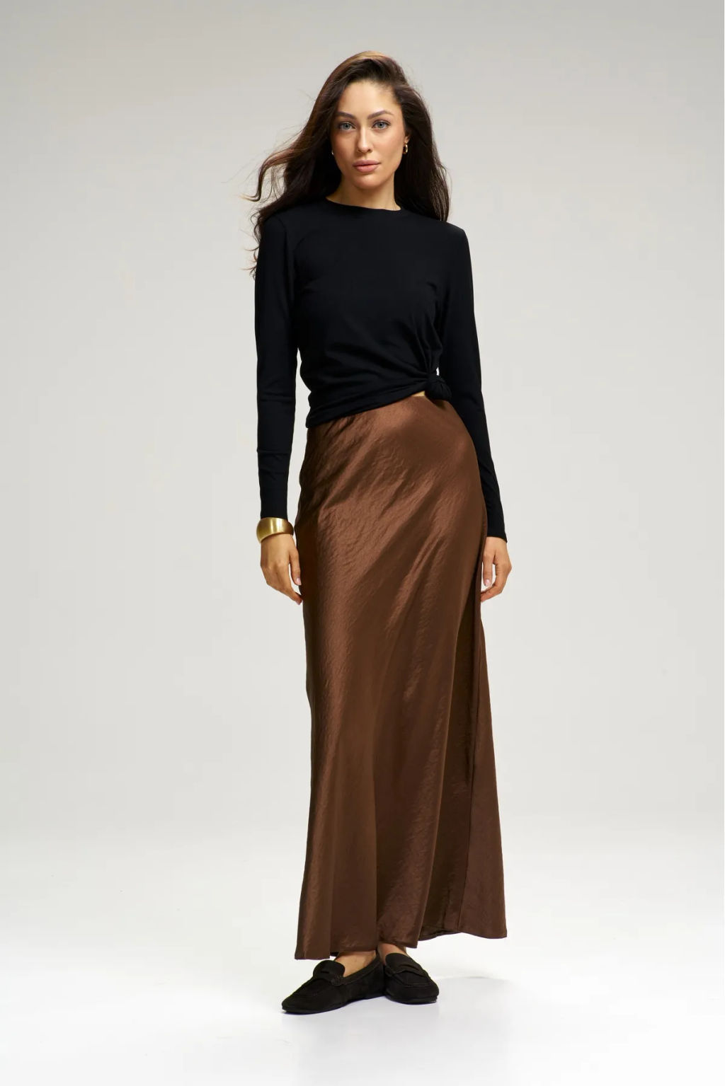 Юбка-годе атласная Tobacco - Erist store фото 2