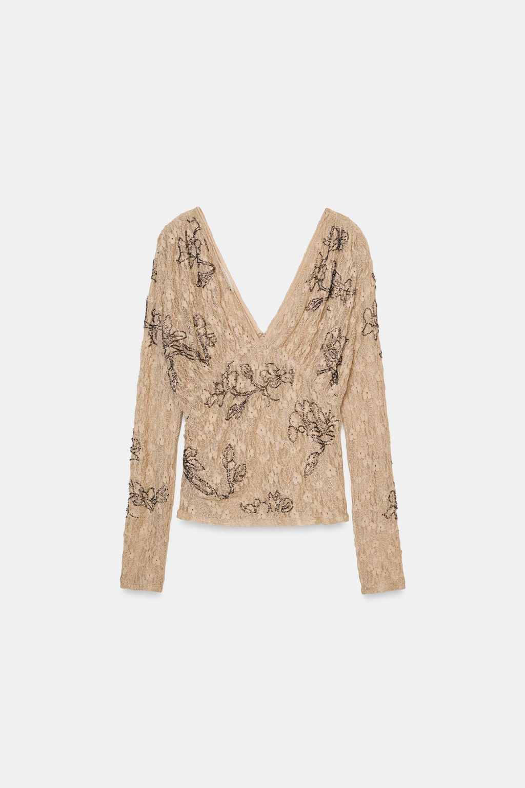 TOP WITH BEADED EMBROIDERY - Zara фото 15