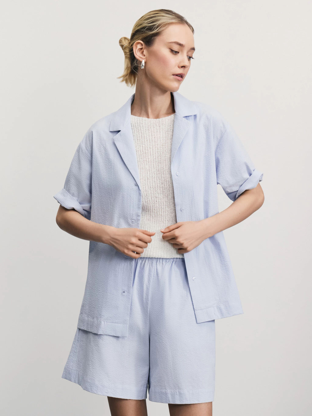 Шорты из фактурного хлопка / Zarina  фото 2