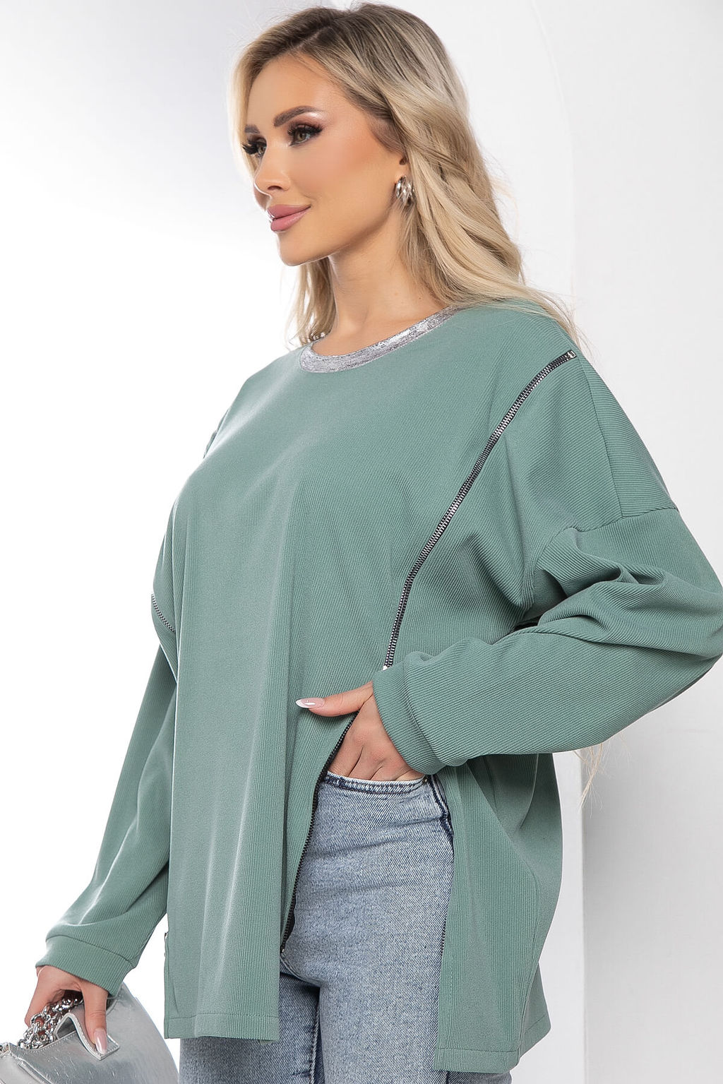 Джемпер Мэйт (мята) Б8591 - Lt collection фото 5