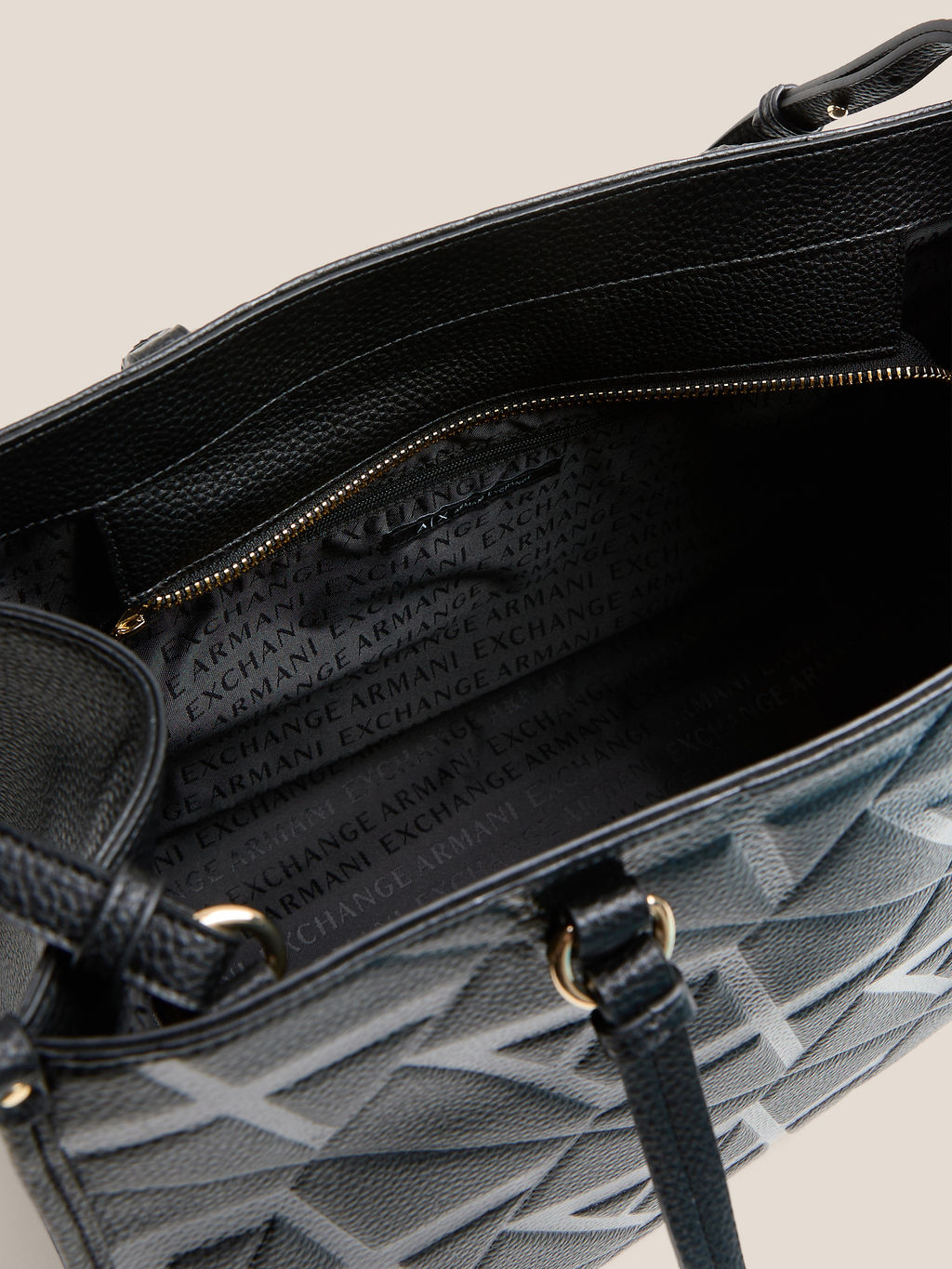 Женский тоут ARMANI EXCHANGE GYNGER Артикул 4368402, черный  фото 4