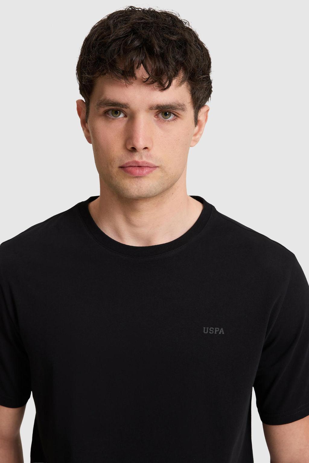 Erkek Siyah Regular Fit Polo Yaka Basic Ti__rt