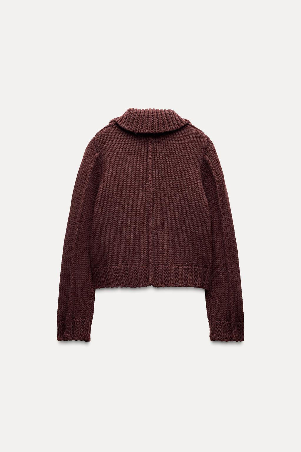 CHUNKY-KNIT CARDIGAN - Zara фото 6