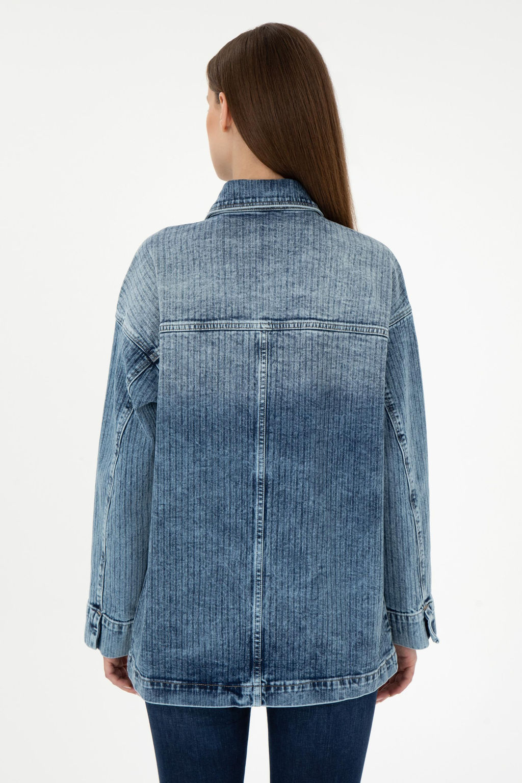 Женская голубая джинсовая рубашка Неожиданная скидка в корзине - U.s. polo assn фото 5