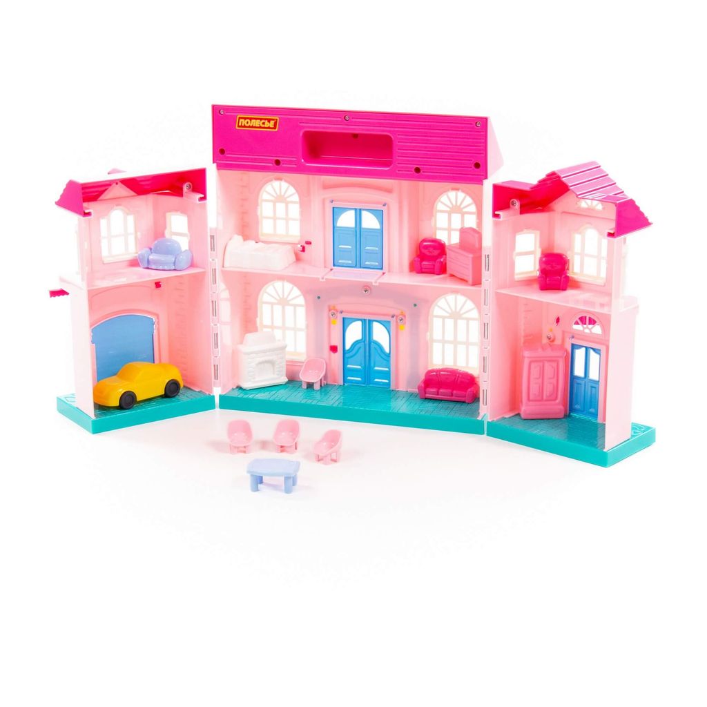 Кукольный домик София с набором мебели и автомобилем (14 элементов) (в пакете) - Полесье фото 3
