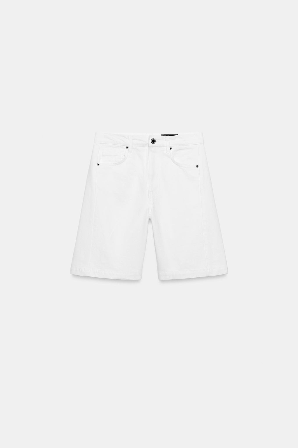 BERMUDA DENIM RELAXED TIRO MEDIO ZW COLLECTION / Blanco - Zara фото 6
